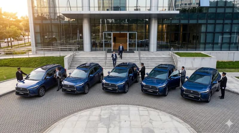 Toyota Corolla Cross utilizado para transporte executivo em Londrina