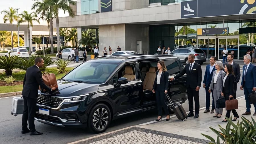 Van executiva para grupos e transporte corporativo